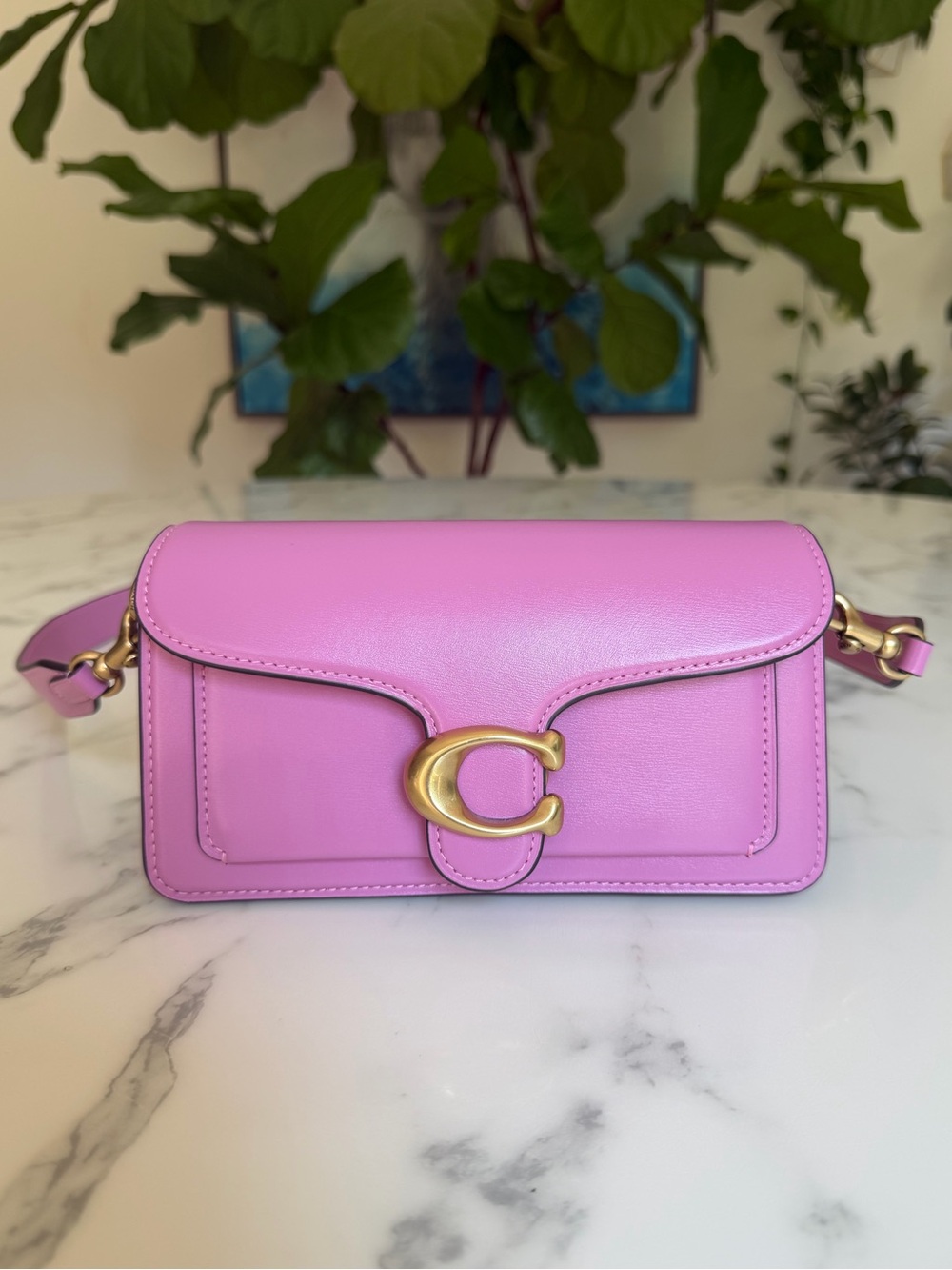 Coach Tabby 20 Leather Crossbody Bag Fuschia Pink / Gold CAM87
